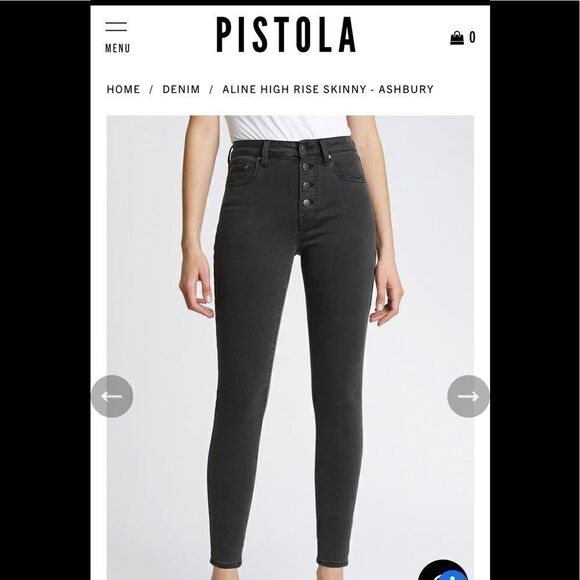 Pistola Button Front Aline High Rise Skinny - Picture 13 of 16